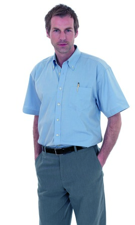 Photo of UC702 Mens Pinpoint Oxford Half Sleeve Shirt by Uneek Clothing
