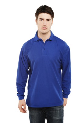 Photo of UC113 Long Sleeve Pique Polo Shirt by Uneek Clothing